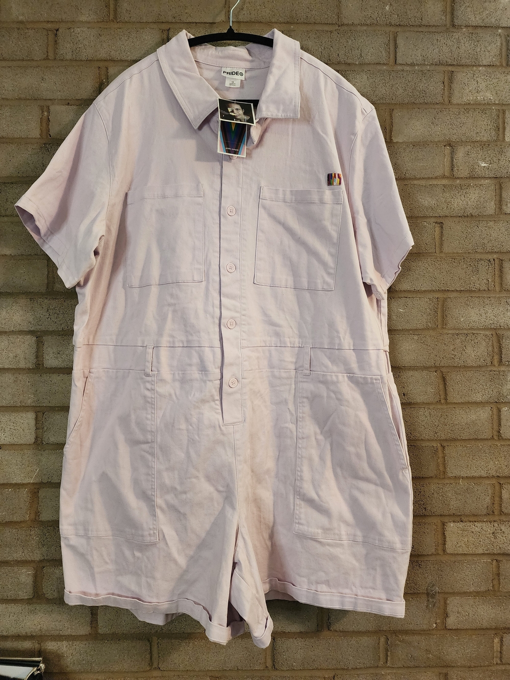New Target Pride86 Light Lavendar Short-Sleeve Utility Romper